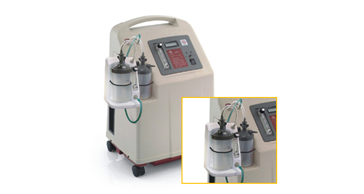 鱼跃制氧机7F-5制氧机(双湿化瓶可同时供二人吸氧)-北京彩旗公司